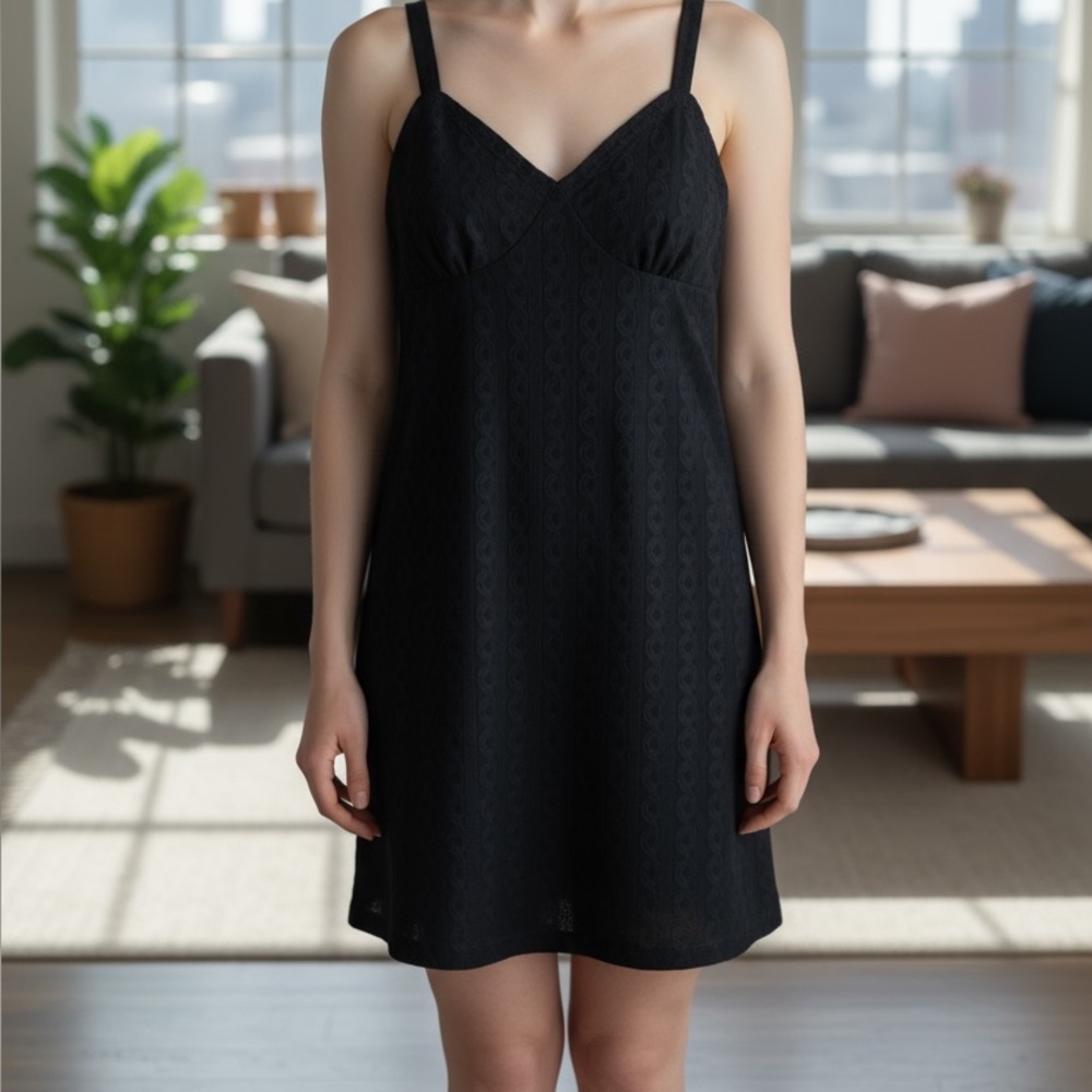 No Boundaries Black Midi Dress